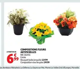 Auchan Compositions fleurs artificielles offre