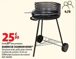 Auchan Barbecue charbon rond offre