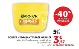 U Express GARNIER Sorbet hydratant visage offre