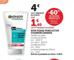U Express GARNIER Soin visage pure active charbon offre