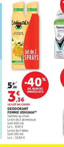 U Express USHUAIA Deodorant femme offre
