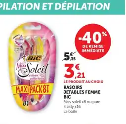 U Express BIC Rasoirs jetables femme offre