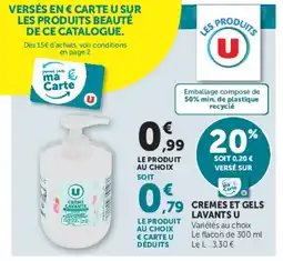 U Express U Cremes et gels lavants offre