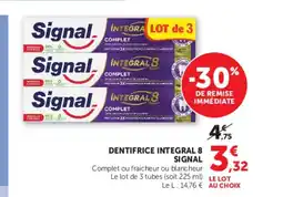 U Express SIGNAL Dentifrice integral 8 offre