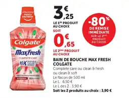 U Express COLGATE Bain de bouche max fresh offre