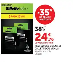 U Express Recharges de lames gillette ou venus offre