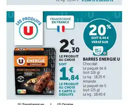 U Express U Barres energie offre