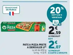 U Express U Pate a pizza prete a derouler offre