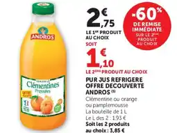 U Express ANDROS Pur jus refrigere offre decouverte offre