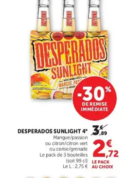 U Express DESPERADOS SUNLIGHT 4° offre