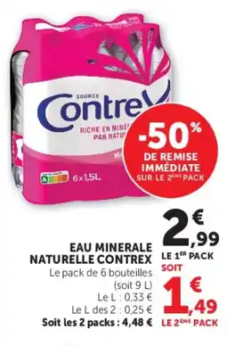 U Express CONTREX Eau minerale naturelle offre