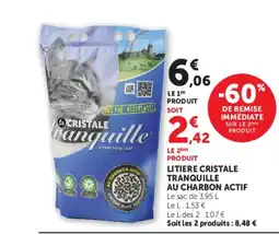 U Express Litiere cristale tranquille au charbon actif offre