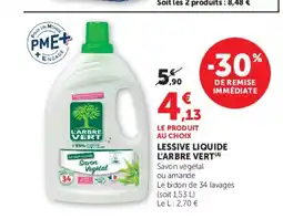 U Express L'ARBRE VERT Lessive liquide offre
