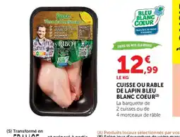 U Express Cuisse ou rable de lapin bleu blanc coeur offre