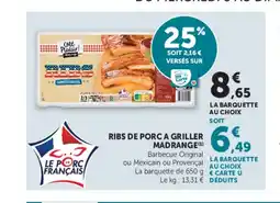 U Express MADRANGE Ribs de porc a griller offre