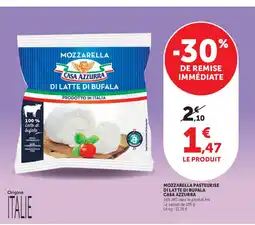U Express CASA AZZURRA Mozzarella pasteurise di latte di bufala offre
