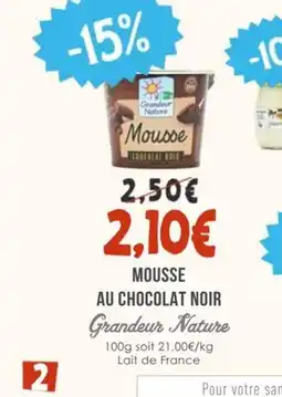Naturalia GRANDEUR NATURE Mousse au chocolat noir offre