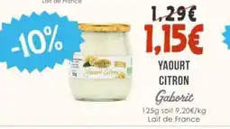 Naturalia GABORIT Yaourt citron offre