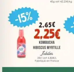 Naturalia JUBILER Kombucha hibiscus myrtille offre