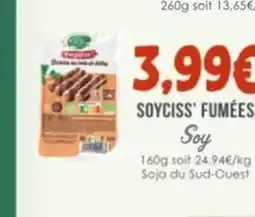 Naturalia SOY Soyciss' fumées offre
