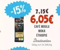 Naturalia DESTINATION Café moulu moka éthiopie offre
