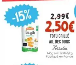 Naturalia TORROLIA Tofu grillé ail des ours offre