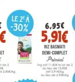 Naturalia PRIMÉAL Riz basmati demi-complet offre