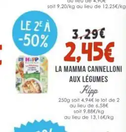Naturalia HIPP La mamma cannelloni aux légumes offre