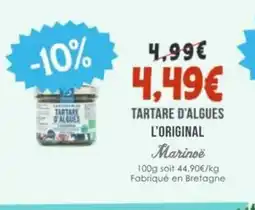 Naturalia MARINOË Tartare d'algues l'original offre