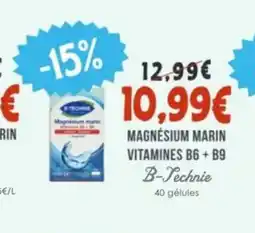 Naturalia B-TECHNIE Magnesium marin vitamines b6+ b9 offre