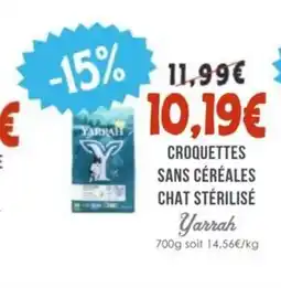 Naturalia YARRAH Croquettes sans céréales chat stérilisé offre