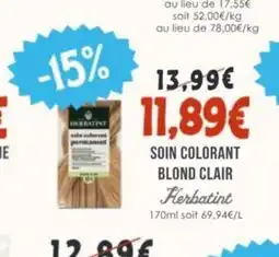 Naturalia HERBATINT Soin colorant blond clair offre