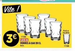 Centrakor Les verres à eau offre