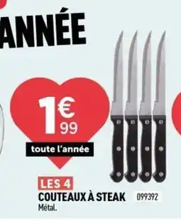 Centrakor Les 4 couteaux à steak offre