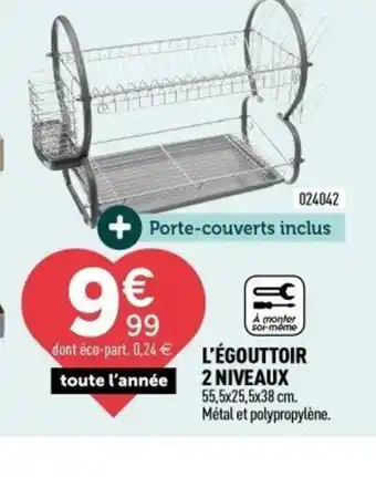Centrakor L'égouttoir 2 niveaux offre