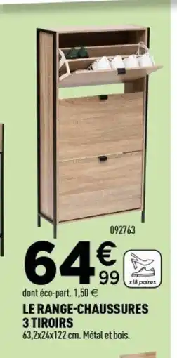 Centrakor Le range-chaussures 3 tiroirs offre