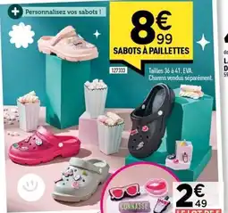 Centrakor Sabots à paillettes offre
