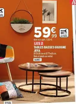 Centrakor Tables basses gigogne joya offre