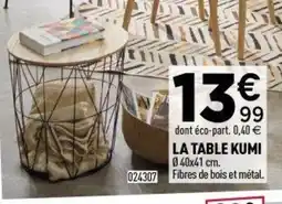 Centrakor La table kumi offre