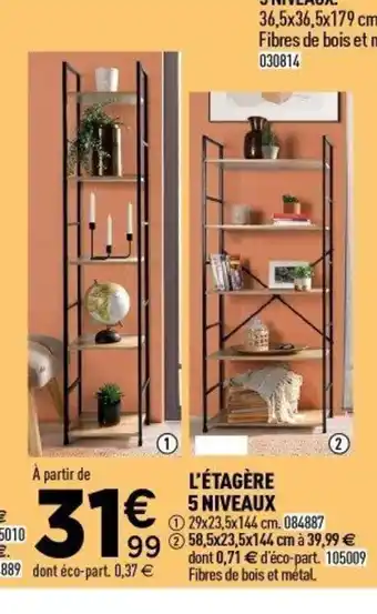 Centrakor L'étagère 5 niveaux. offre