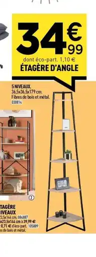 Centrakor Étagère d'angle offre