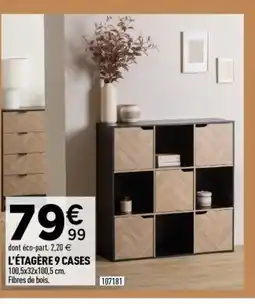 Centrakor L'étagère 9 cases offre