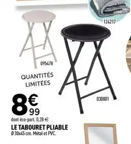 Centrakor Le tabouret pliable offre