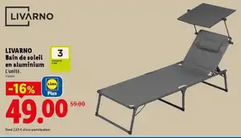 Lidl LIVARNO Bain de soleil en aluminium offre