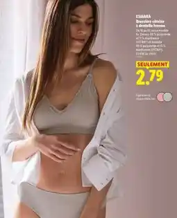 Lidl ESMARA Brassière côtelée à dentelle femme offre
