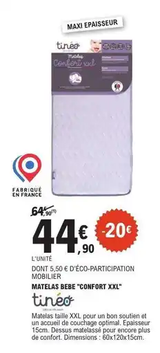 E.Leclerc Matelas Bebe Confort XXL offre