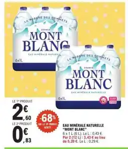 E.Leclerc Eau Minérale Naturelle Mont Blanc offre
