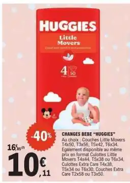 E.Leclerc CHANGES BEBE “HUGGIES” offre