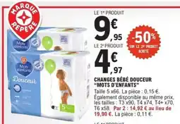 E.Leclerc Changes Bébé Douceur 'Mots d'Enfants' offre