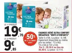 E.Leclerc CHANGES BÉBÉ ULTRA CONFORT MÉGAPACK 'MOTS D'ENFANTS' offre